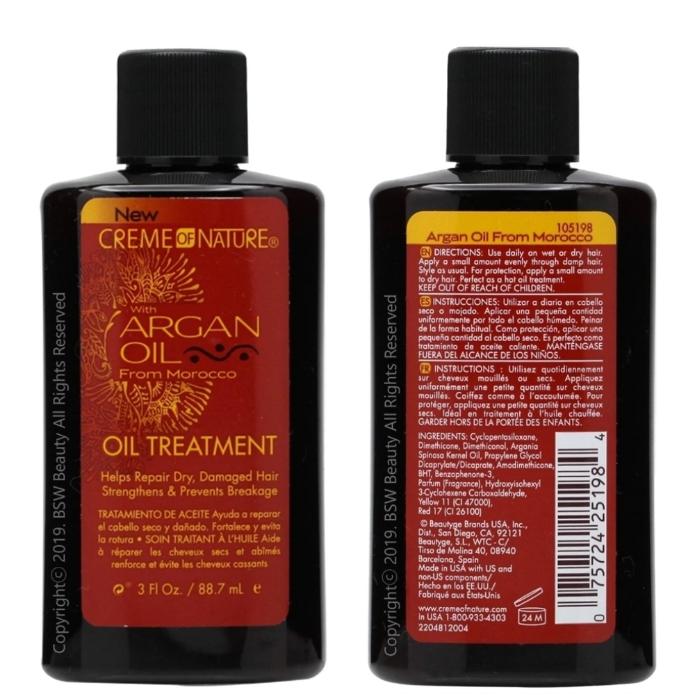 TWO Creme of Nature Argan Oil Treatment, 3oz